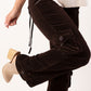 Boot cut Corduroy Pants Black