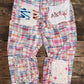 Jaded Gypsy Traveling On Pants Blue/Pink Plaid