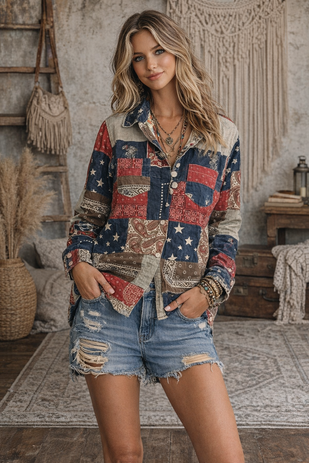 Jaded Gypsy Stars and Stripes forever Top