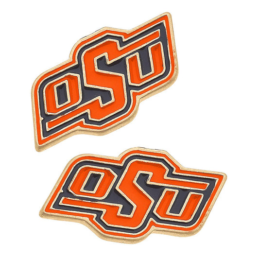 Oklahoma State Cowboys Enamel Earrings