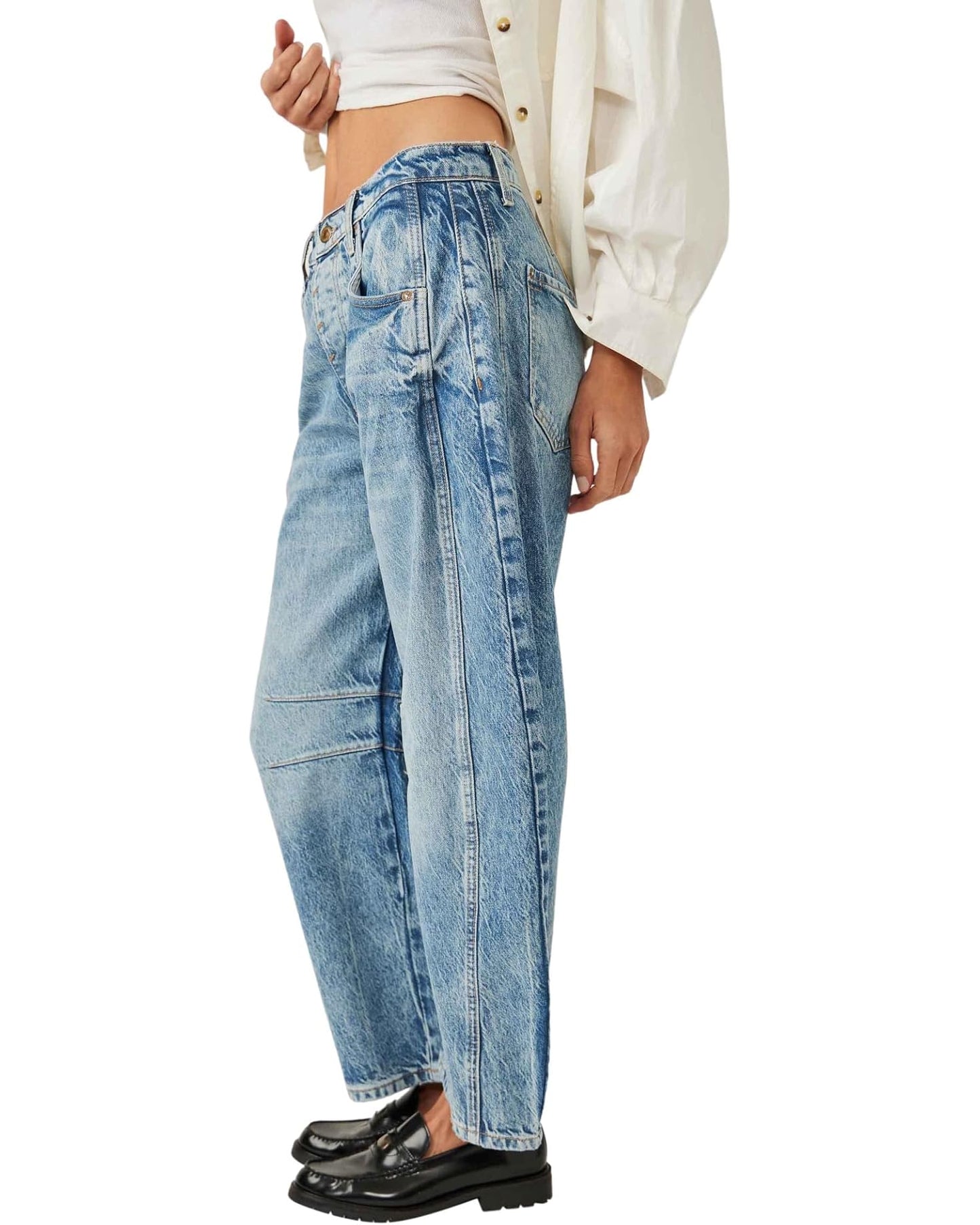 Free People Good Luck Mid Rise Barrel