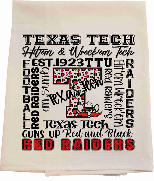 Texas Tech Chatter Tea Towel