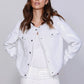 White Sequin Denim Jacket