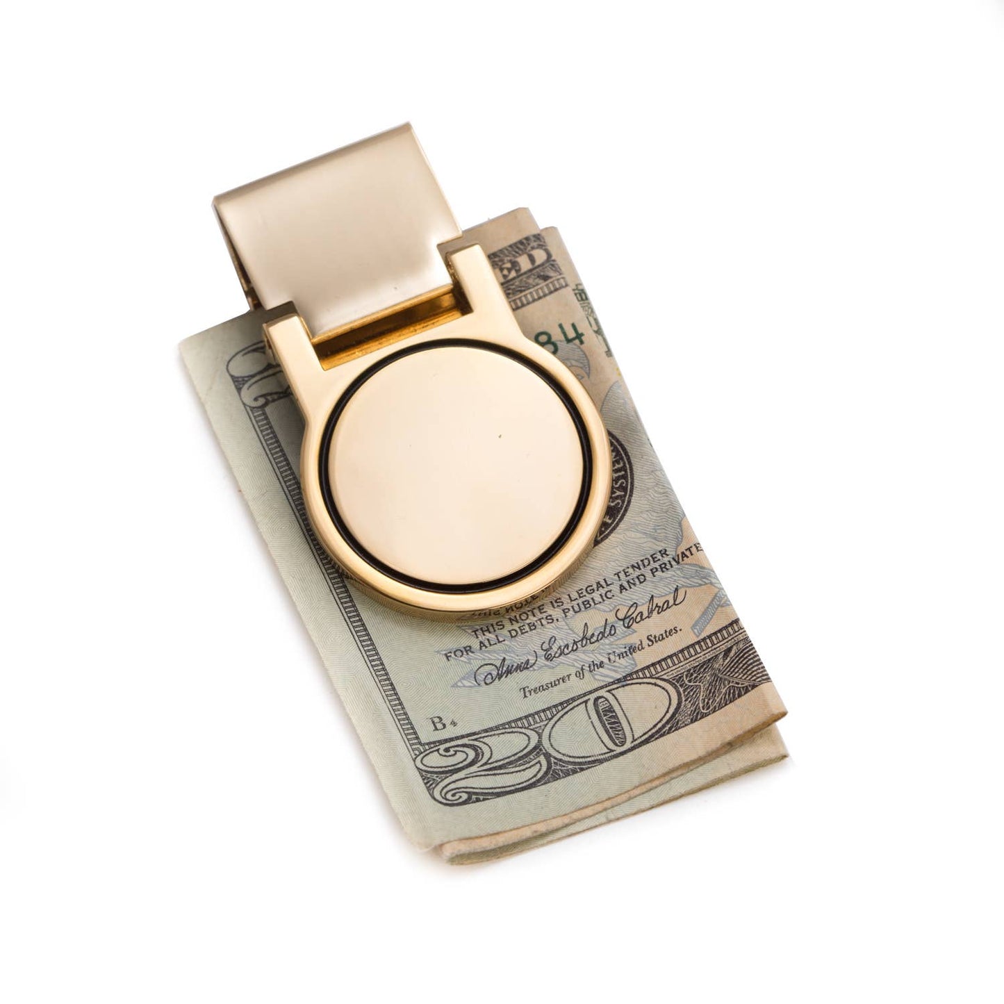 Gold Plated Hinged Money Clip
