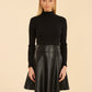 Leather Turtleneck Dress