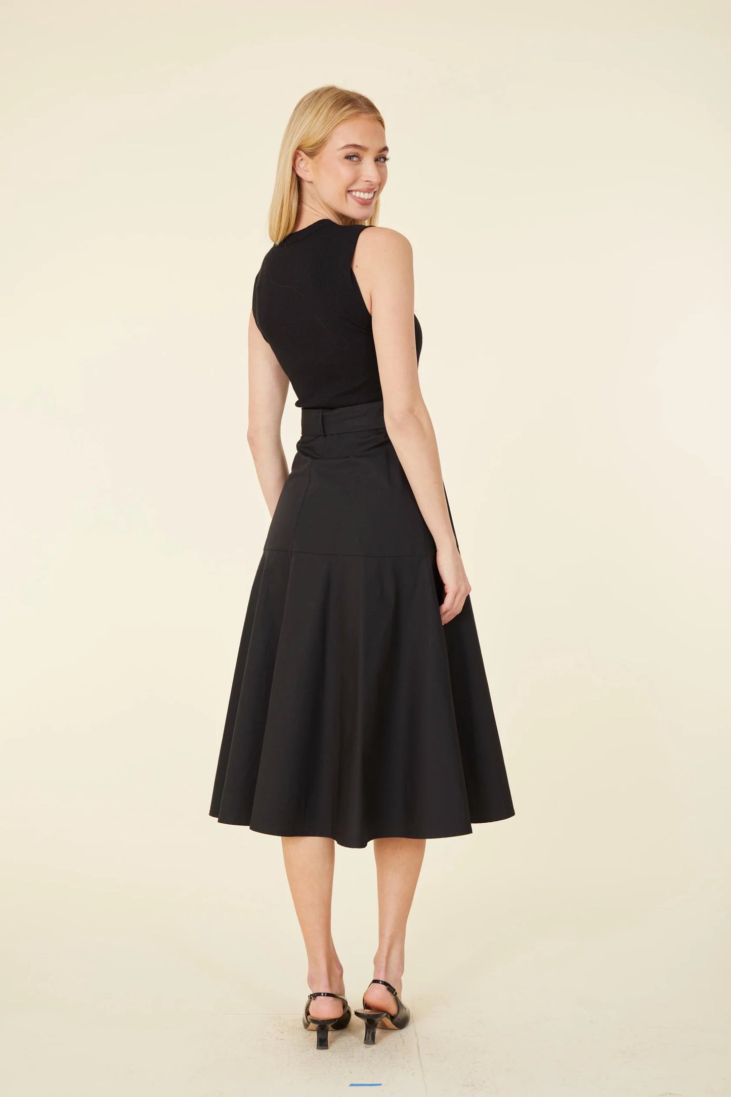 Sleeveless Midi Dress Black