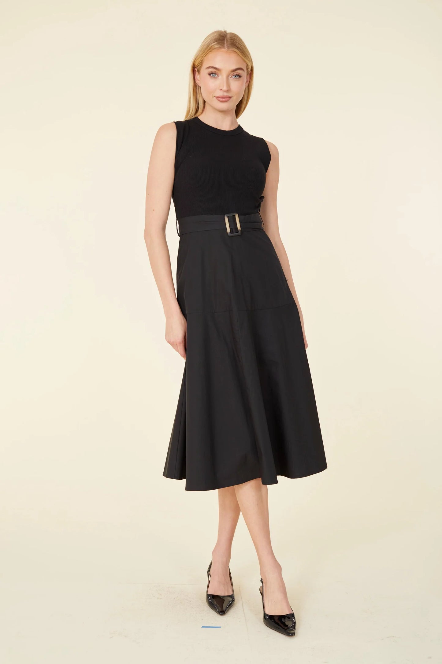 Sleeveless Midi Dress Black