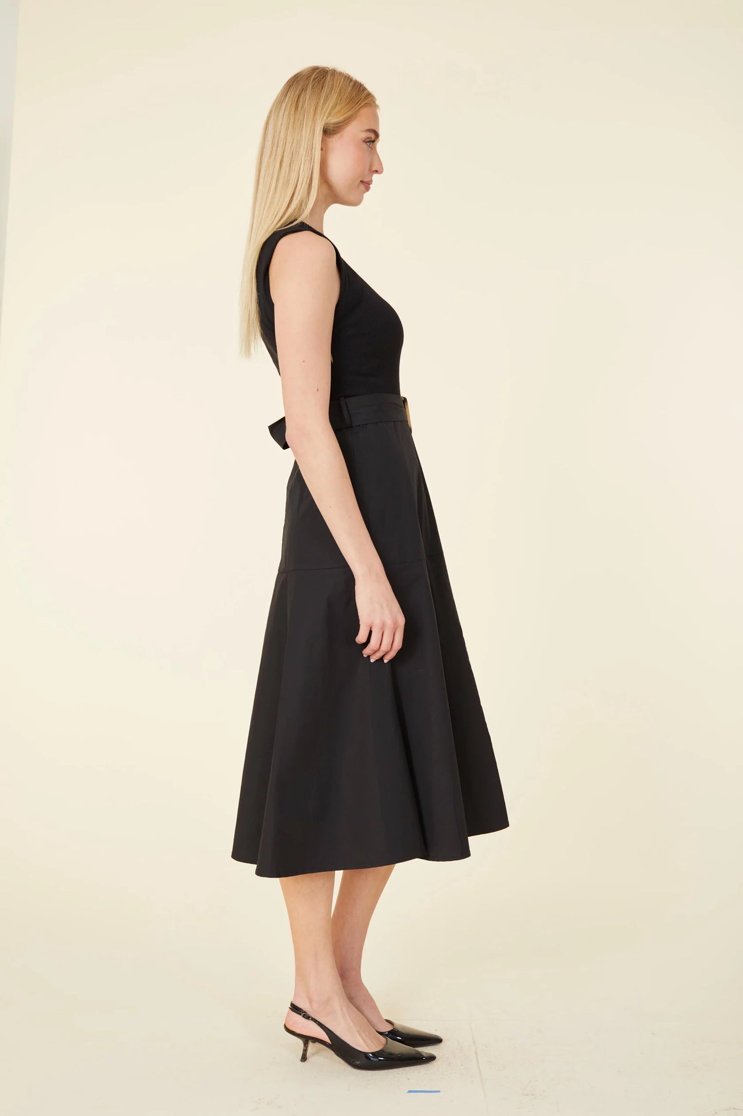 Sleeveless Midi Dress Black