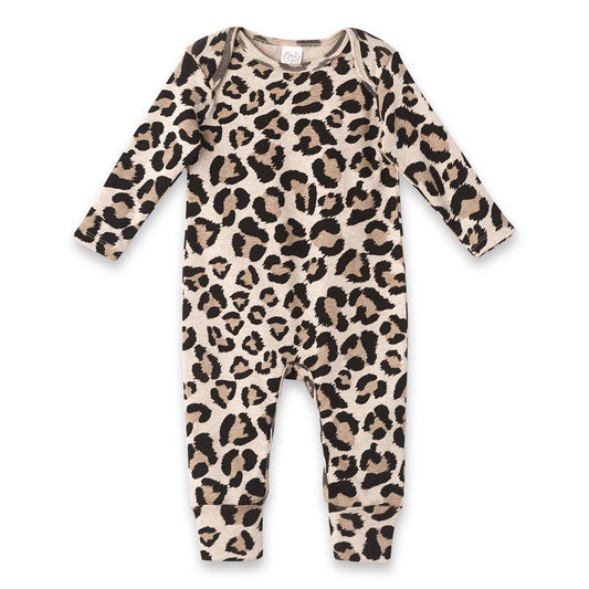 Leopard Baby Romper – Soft 100% Cotton Newborn Girl Outfit