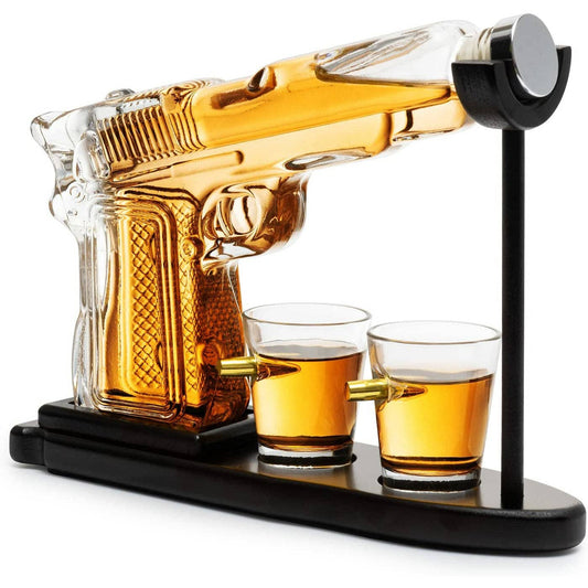 Pistol Gun Decanter Set