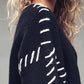 Contrast Whipstitch Detail Knit Sweater