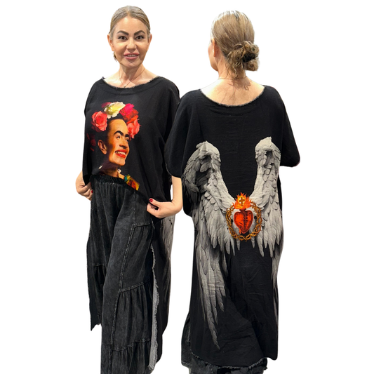 Hi-Lo Frida Kahlo /Angel Wings & Heart
