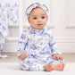 Baby Girl Toile de Jouy Bamboo Zipper Romper