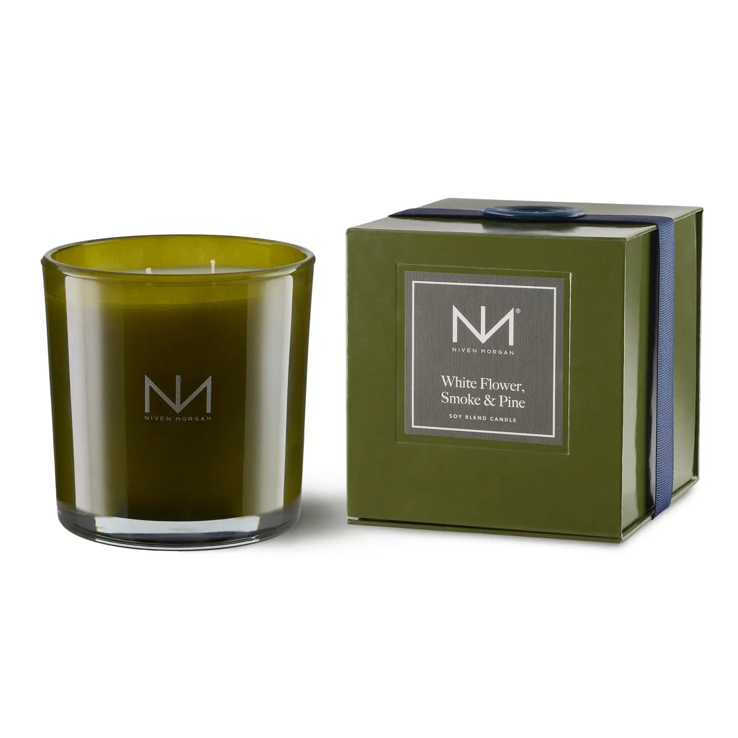 White Flower, Smoke & Pine: Double-Wick Candle