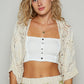 Crochet Woven Cardigan Top