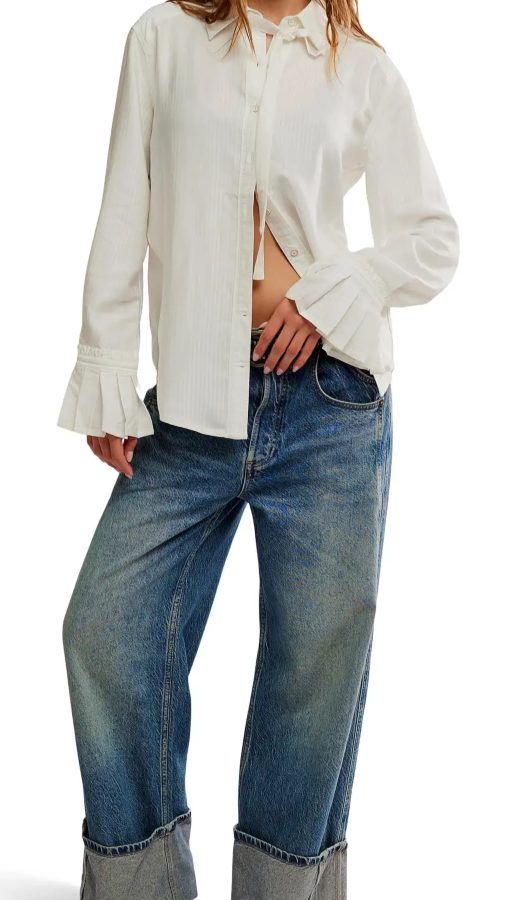 Mary Lou Silky Shirt Clean Ivory