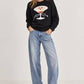 Martini Graphic Knit Sweater in Black