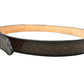 Brown Leather Multiple Skull Belt