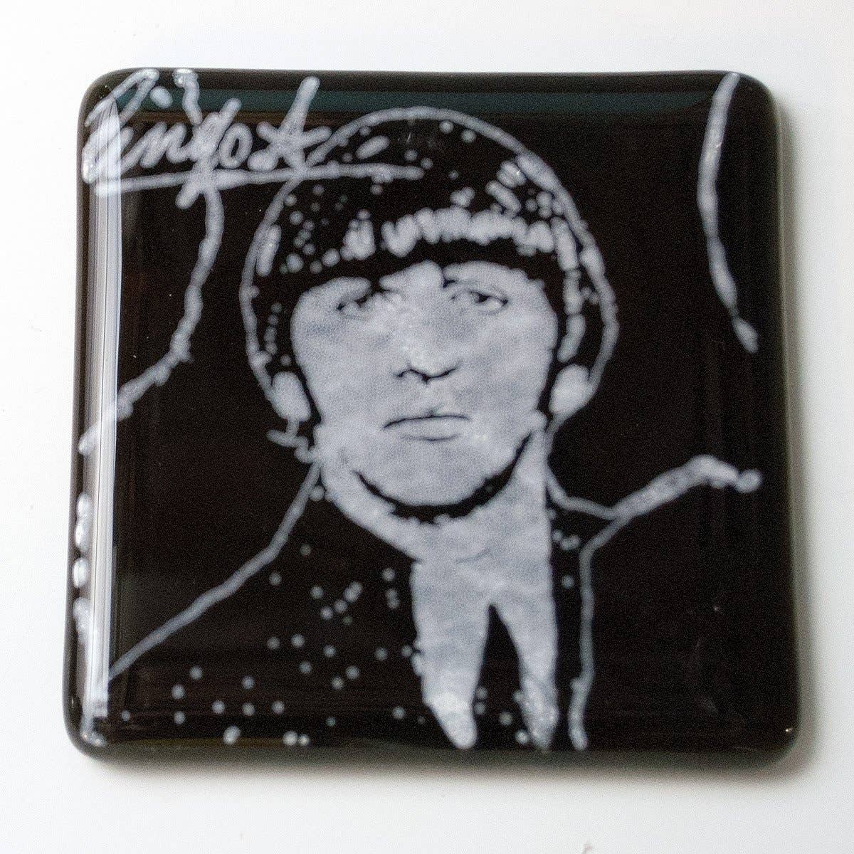 Ringo  Handmade Fused Glass Bar Coaster