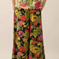 Floral-Print Wide-Leg Drawstring Pants