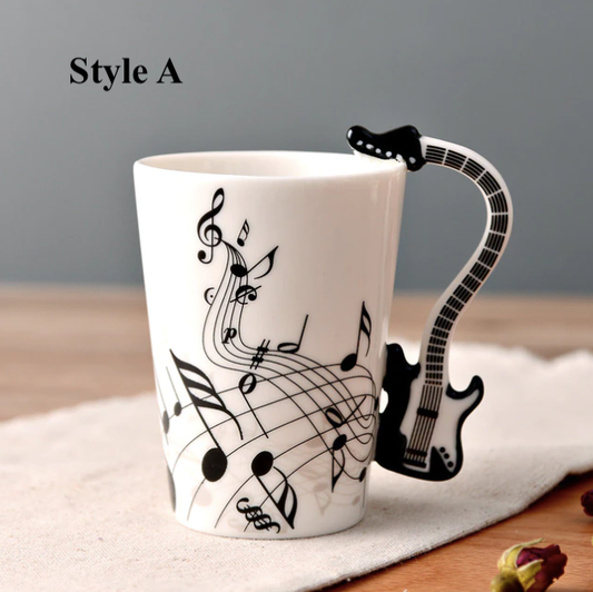 Creative Music Mug White Guitar