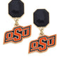 Oklahoma State Rhinestone Enamel Earrings