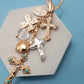 BAG CHARM- WESTERN HEART PEARLIZED CROSS |