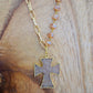 OOAK Druzy Cross Necklace