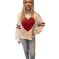 Heart Knit Varsity Sweater