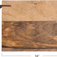Creative Co-Op Mango Wood Cheese/Cutting Board with Leather Handle, Natural