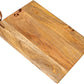 Creative Co-Op Mango Wood Cheese/Cutting Board with Leather Handle, Natural