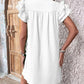 White Lotus Sleeve V-neck dress