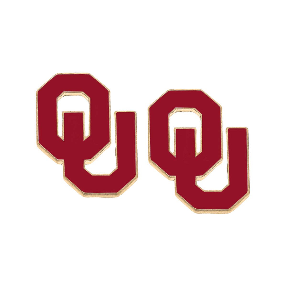Sooners Enamel Logo Stud Earrings
