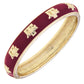 Texas A&M Aggies Sculpted Enamel Logo Hinge Bangle in Maroon: Maroon