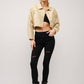Long Live Cowgirls Patch Twill Denim Jacket: TAUPE