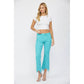 HIGH RISE CROP FLARE: LIGHT BLUE