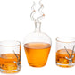 Stag Antler Whiskey Decanter Set with 2 Stag 12oz Glasses