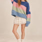 Pastel Colorblock Knit Sweater in Blue Multi