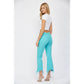 HIGH RISE CROP FLARE: LIGHT BLUE