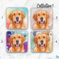Golden Retriever Set of 4 Coasters