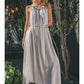 Oatmeal Halter Dress in Linen