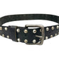 Black Leather Belt w/Gemstones