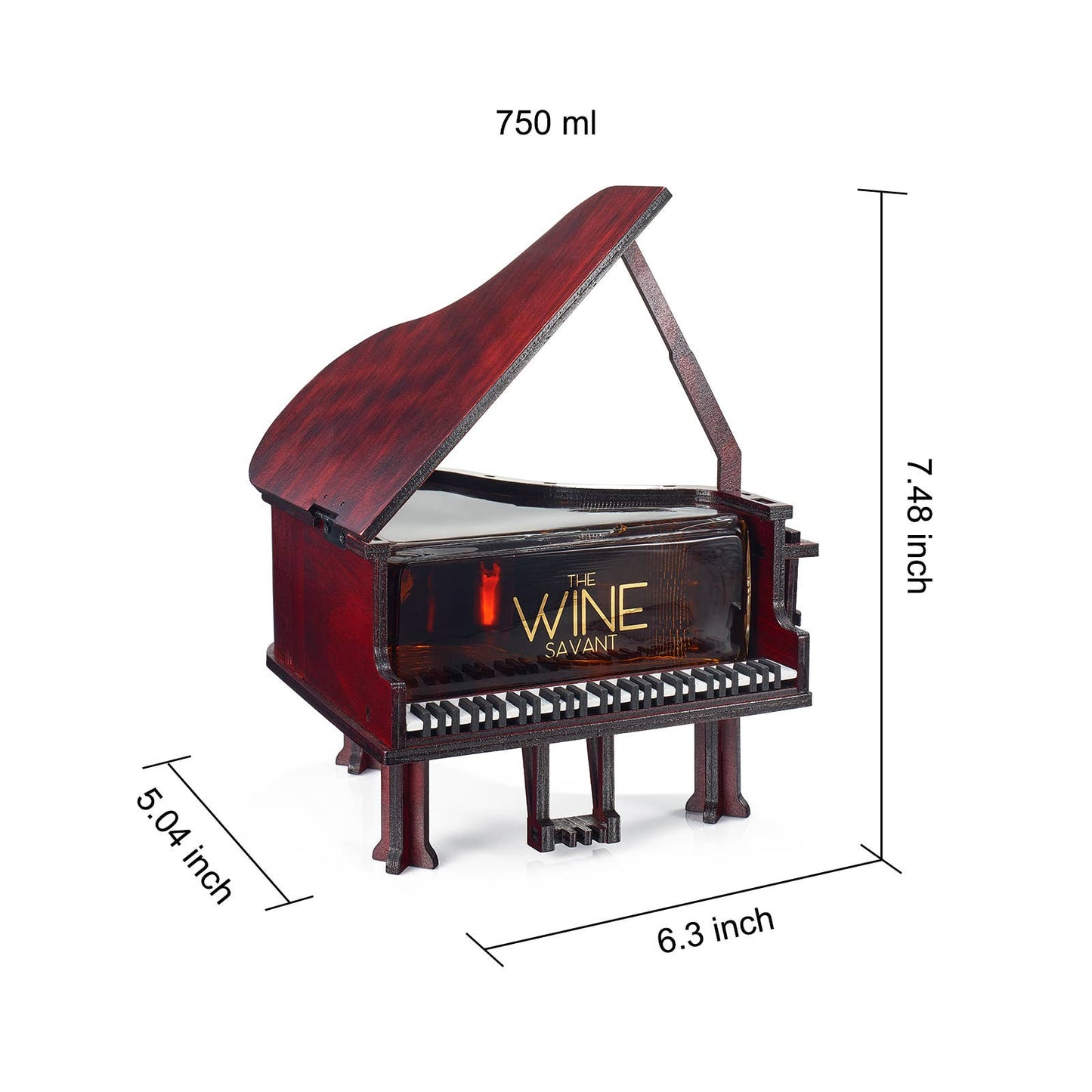 Piano Shaped Whiskey & Wine Decanter - 25OZ