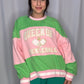 Queen of Sparkles Green and Pink Stripe Pickleball Sweatshirt