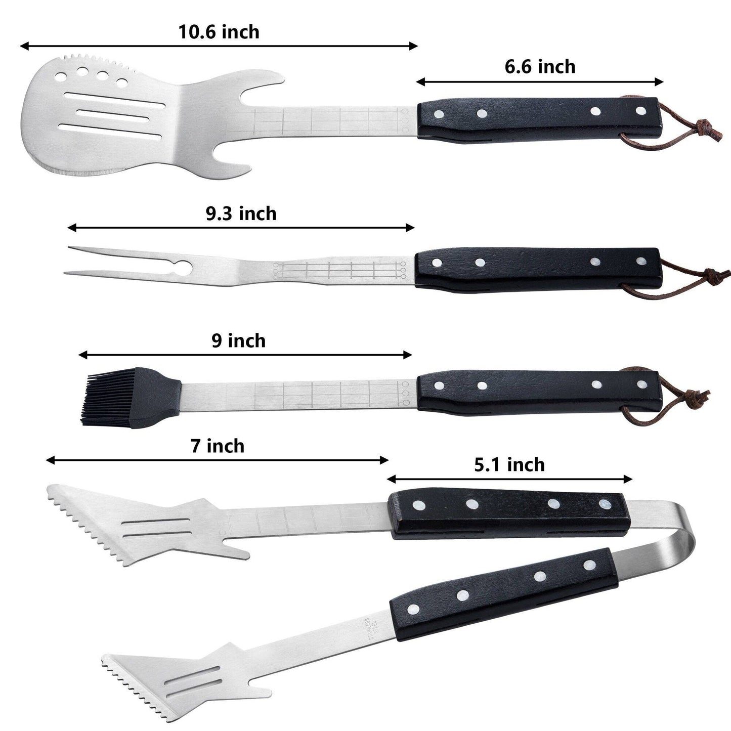 GUTE BBQ Grilling Set 4 Piece Guitar