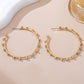Crystal-Studded Gold Hoop Earrings GOLD