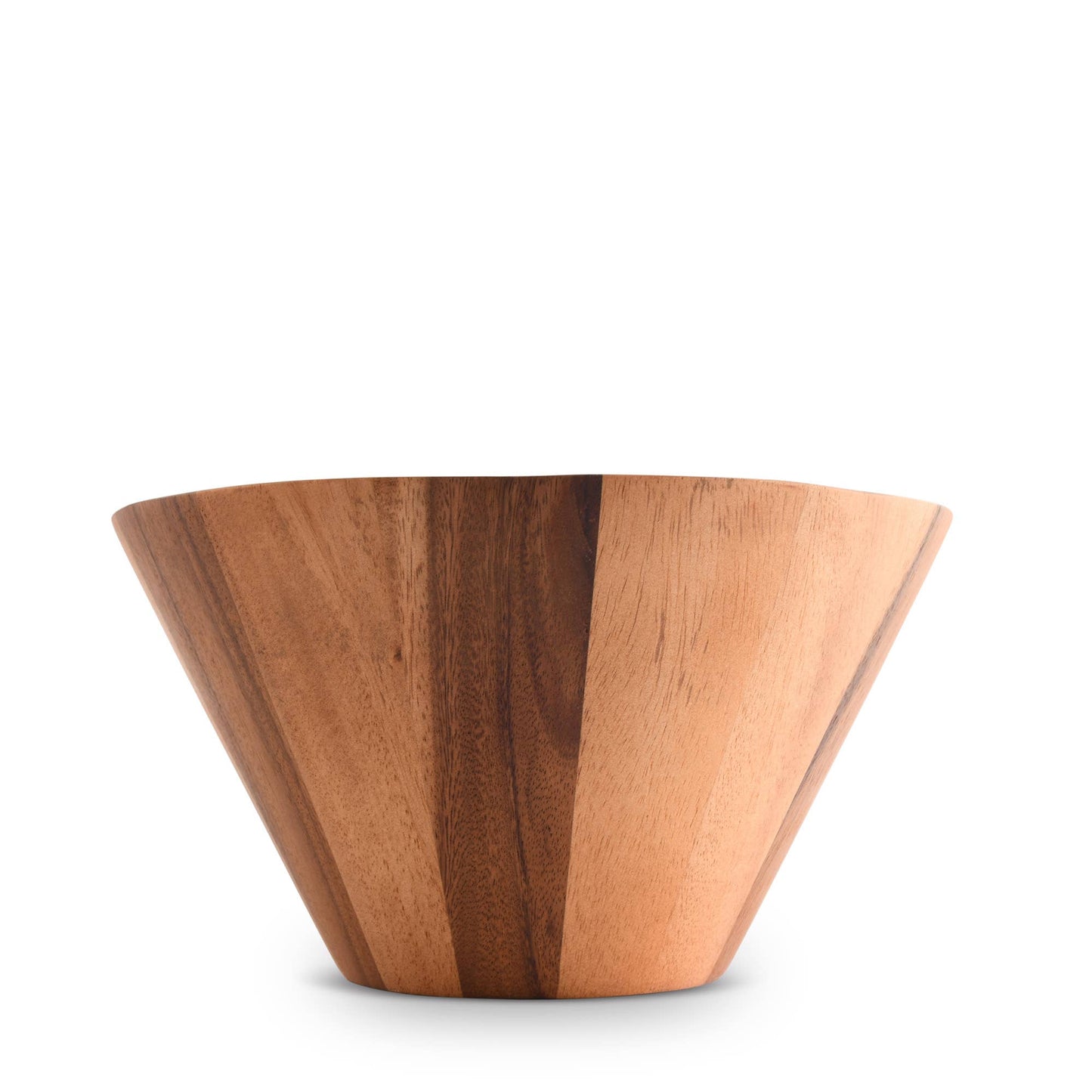 Straight Side Wooden Acacia Salad Bowl Large