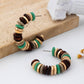 Earth-Tone Disc Beaded Hoops