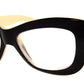 CRUSHED - READING GLASSES: BLACK/CREAM