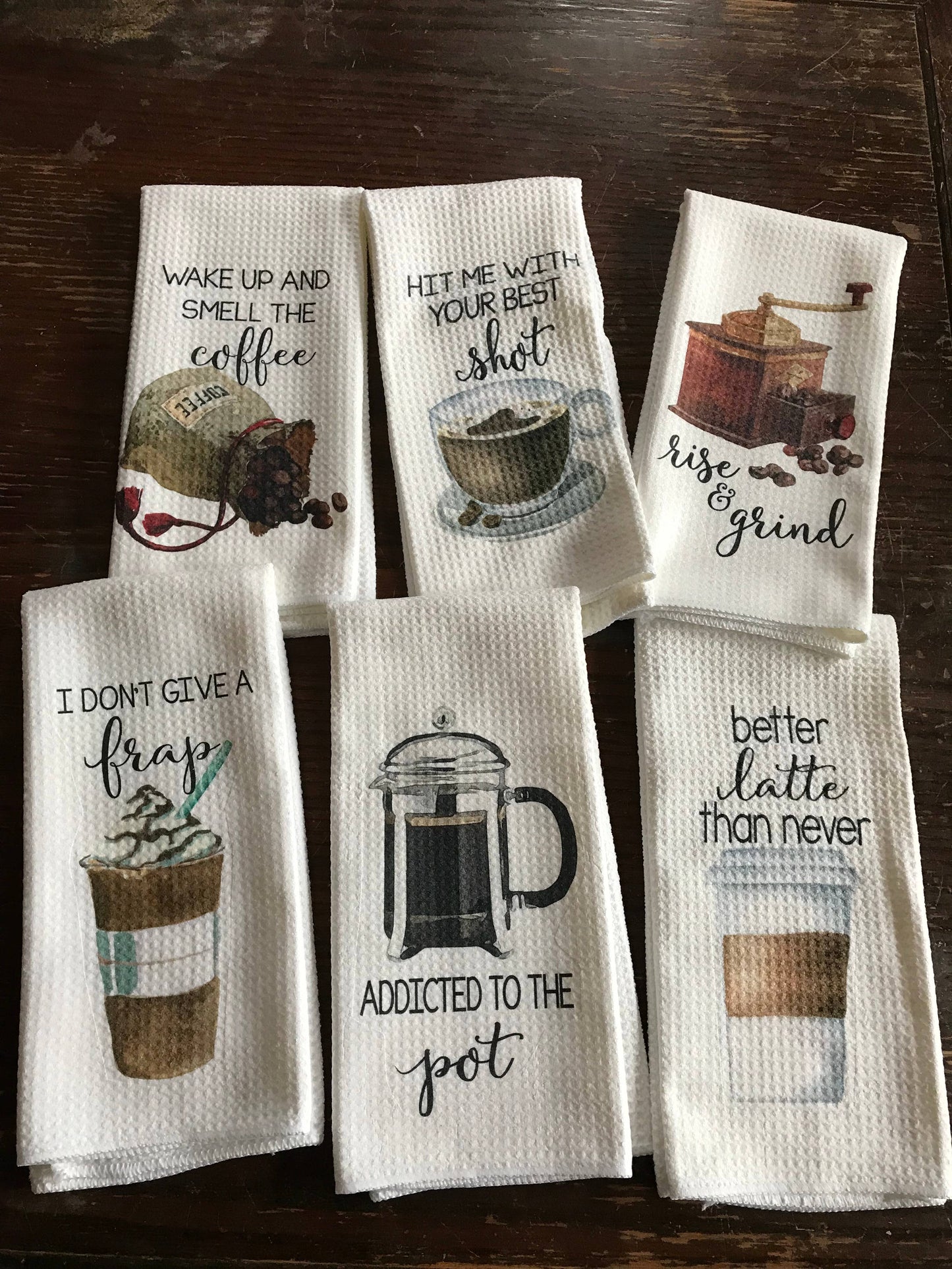 Coffee Lover Funny Kitchen Towels: Better Latte